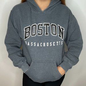 Vintage Boston Massachusetts hoodie sweatshirt hooded sweater S